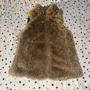 Zara girls brown/tan fur vest. Size 11/12 kids.